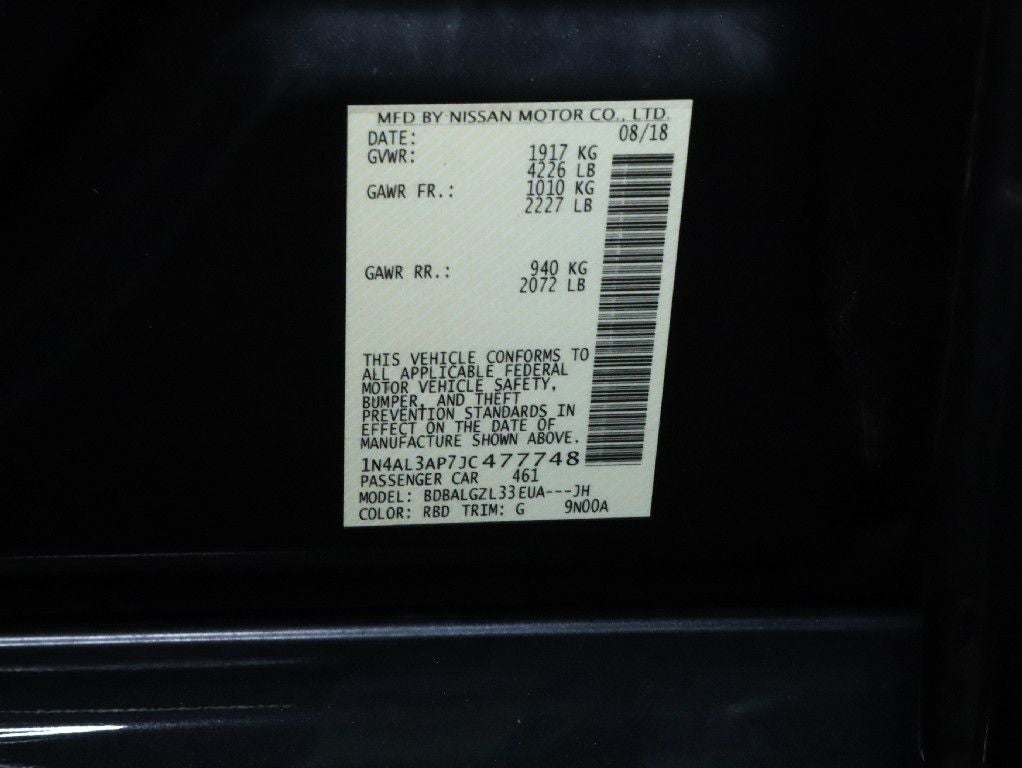 2018 Nissan Altima 2.5 S