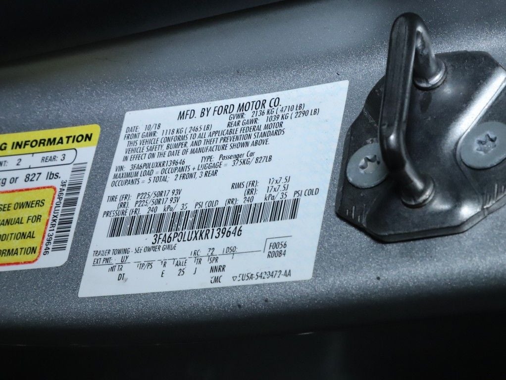 2019 Ford Fusion Hybrid SE