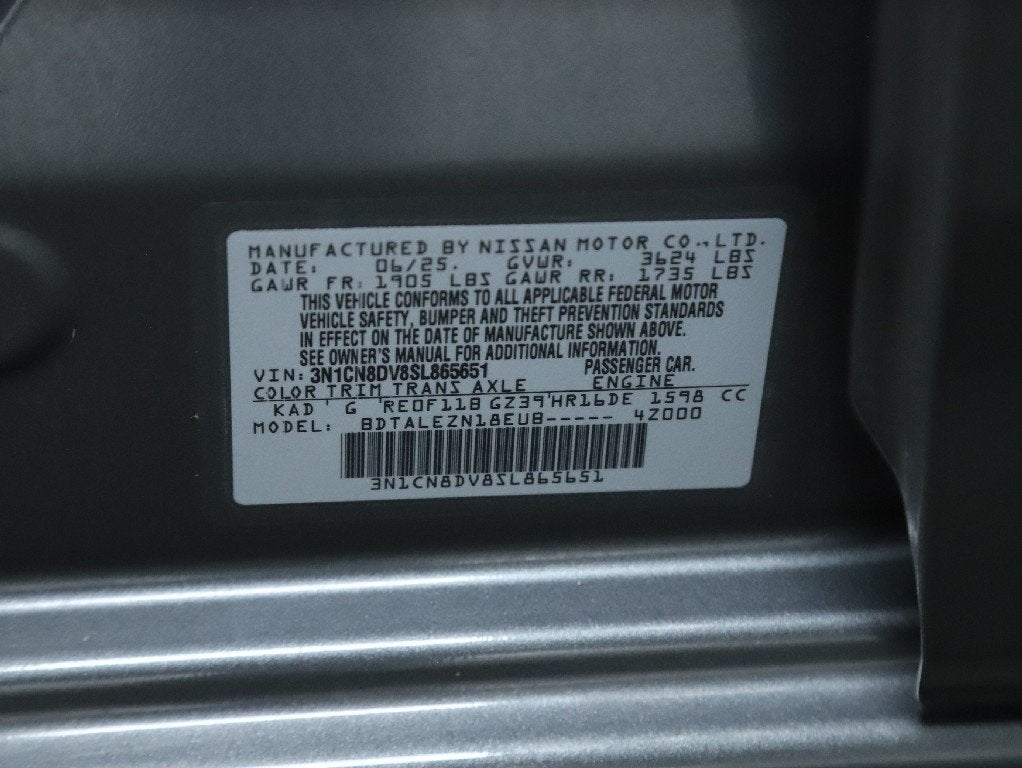 2025 Nissan Versa 1.6 S