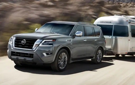 2023 Nissan Armada towing an airstream | Ken Ganley Nissan Mayfield in Mayfield Heights OH