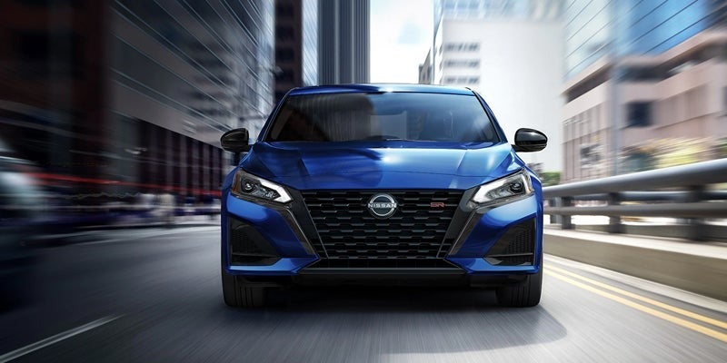 The front grille of a 2024 Nissan Altima trim level in Mayfield Heights, OH