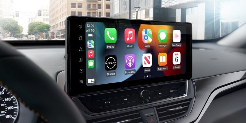 A 2024 Nissan Altima infotainment system in Mayfield Heights, OH