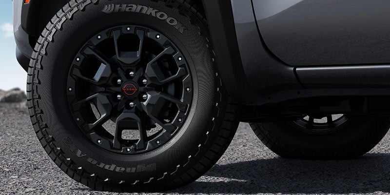 The rims on the 2024 Nissan Frontier in Mayfield Heights, OH