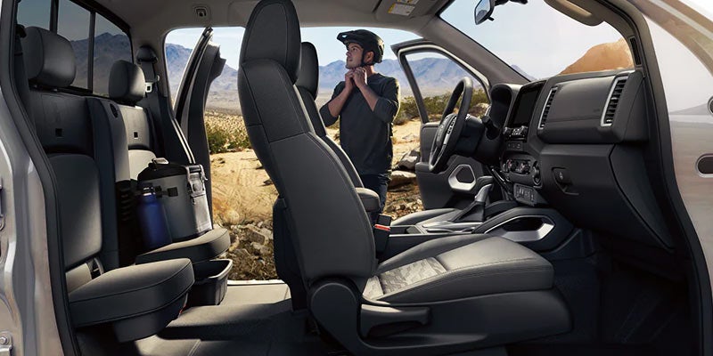 A seating arrangement in the 2024 Nissan Frontier in Mayfield Heights, OH