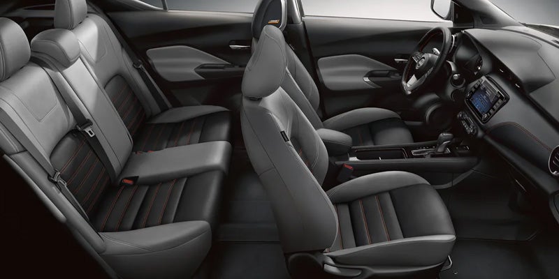 The interior seating of the 2024 Nissan Kicks in Mayfield Heights, OH