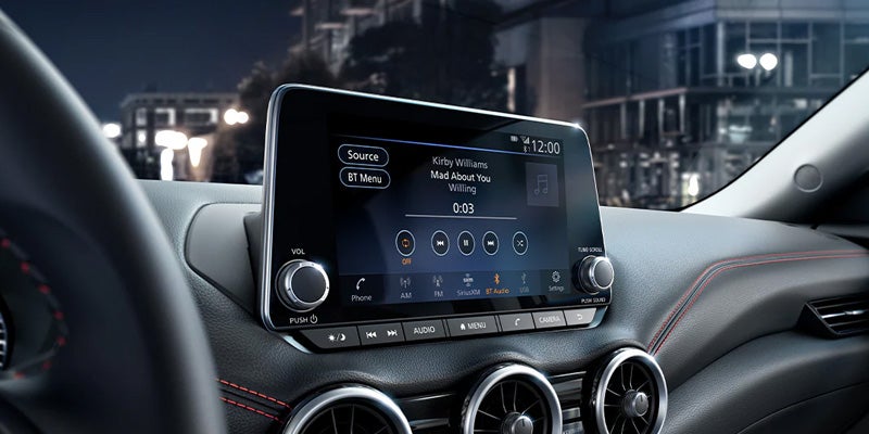 The infotainment system in the 2024 Nissan Sentra in Mayfield Heights, OH