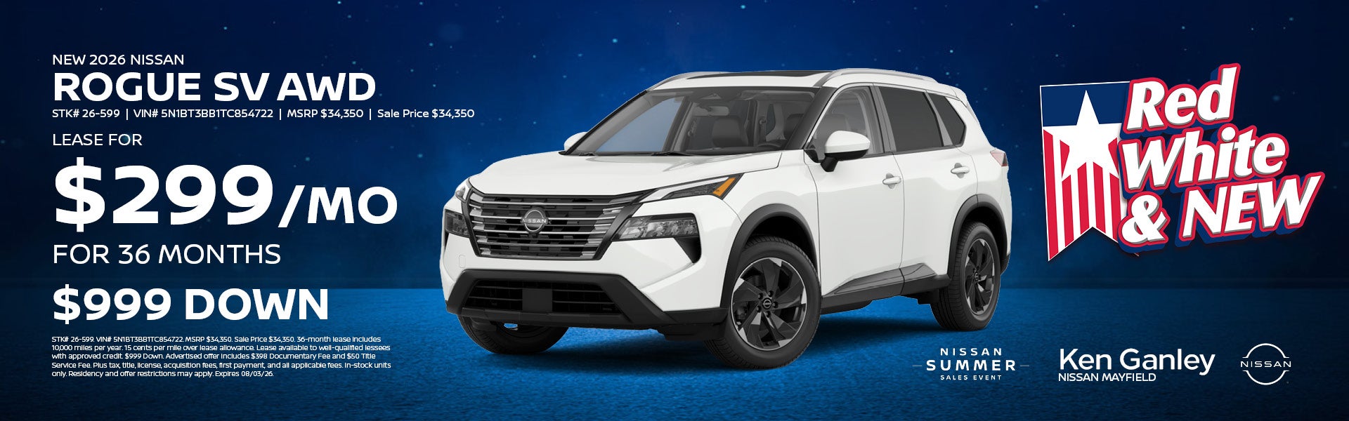 New 2026 Nissan Rogue SV AWD