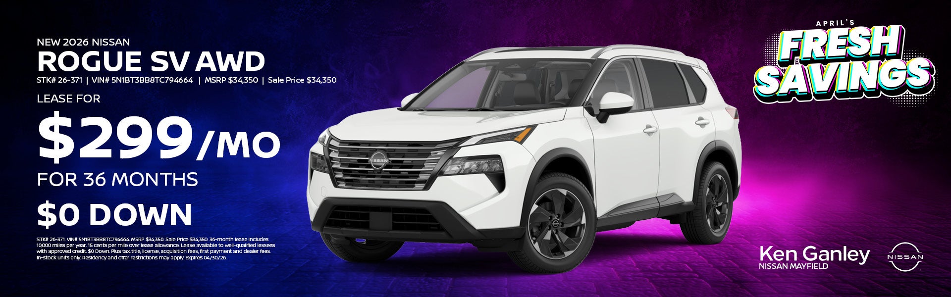 New 2026 Nissan Rogue SV AWD 