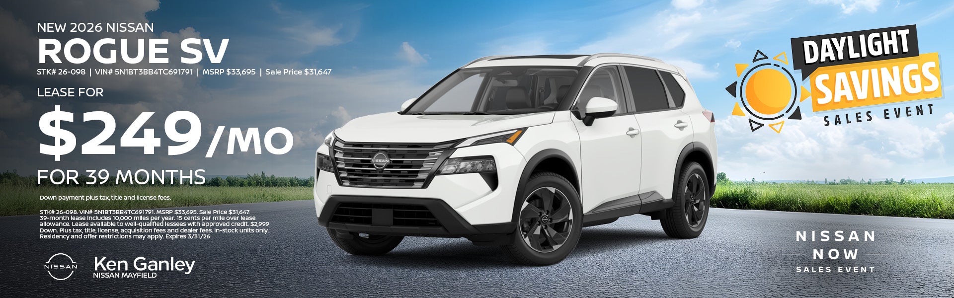 New 2026 Nissan Rogue SV